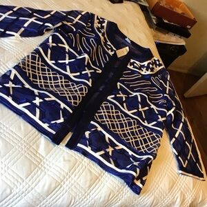 Women's Blue and White Jacket